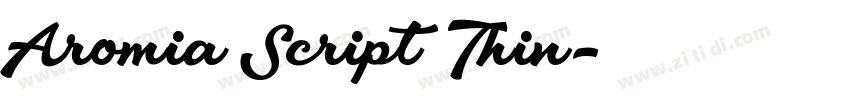 Aromia Script Thin字体转换